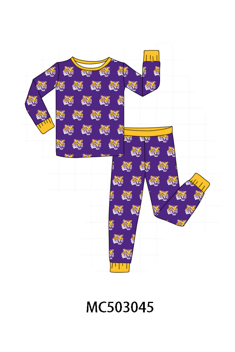 LSU geaux tiger print bamboo pajamas collection